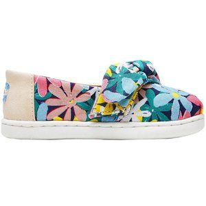 NEW Toms - Kids Alpargata Espadrille in Giant Flower Print with Bow